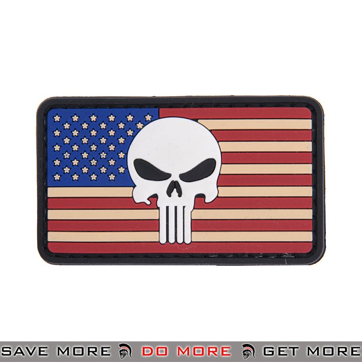 Lancer Tactical Velcro Morale Patch AC-110L- Punisher US Flag Patch- ModernAirsoft.com