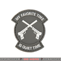 Lancer Tactical Velcro Morale Patch AC-130M - PVC Quiet Time, Gray Patch- ModernAirsoft.com