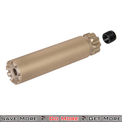 AMA F35X152MM 14mm CCW Barrel Extension Mock Suppressor Tan