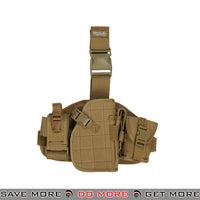 Lancer Tactical Padded Drop Leg Holster Platform - Right Hand, Tan Holsters - Fabric- ModernAirsoft.com