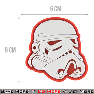 G-Force Imperial Soldier Helmet PVC Morale Patch - Red Dimensions