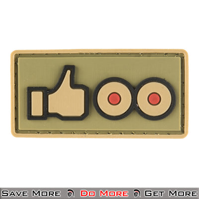 G-Force Thumbs Up Like Small PVC Morale Patch - Tan