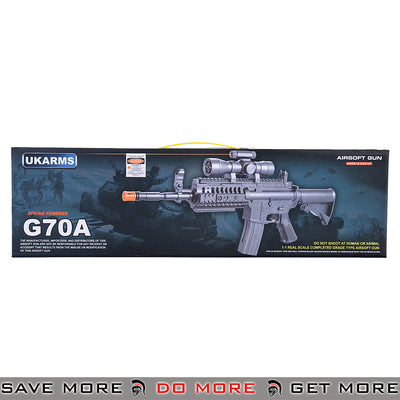 UKArms G70A Mini SIR Airsoft Spring Power Rifle w/ Scope, Laser Air Spring Rifles- ModernAirsoft.com