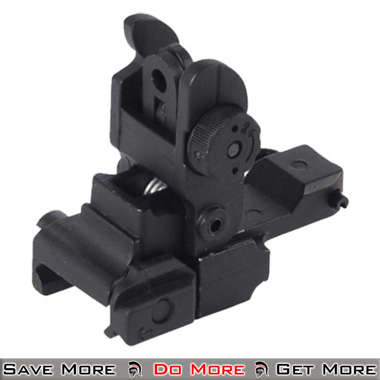 JG Flip-Up Rear Adjustable 20mm Picatinny Iron Sight