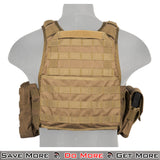 Lancer Tactical Vest Airsoft Tactical Plate Carrier Tan Back