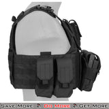 Lancer Tactical Vest Airsoft Tactical Plate Carrier Black Side