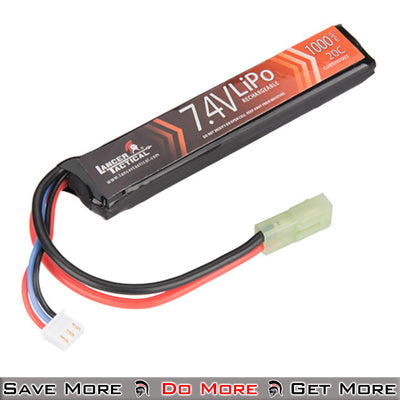 Lancer Tactical 7.4V 1000S Airsoft LIPO 7.4V