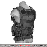 Lancer Tactical Cross Draw Airsoft Vest Plate Carrier Black Back