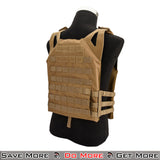 Lancer Tactical Dummy Plates Airsoft Vest Plate Carrier Tan Back