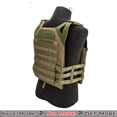 Lancer Tactical Dummy Plates Airsoft Vest Plate Carrier Green Back