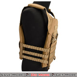 Lancer Tactical Dummy Plates Airsoft Vest Plate Carrier Tan Side