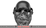 6mmProShop Iron Face Lower Half Mask "Zombie" - Silver