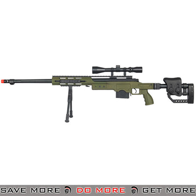 WELL MB4411GAB BOLT ACTION RIFLE w/BIPOD & SCOPE (COLOR: OD GREEN)