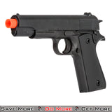 UK Arms Standard 1911 Pistol - Black Spring Airsoft Gun Left Angle