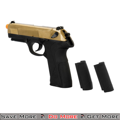 WE Tech Gas Blowback Pistol Gold GBB Airsoft Gun Facing Left