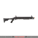 JAG Arms Scattergun SP Railed Airsoft Gas Shotgun Gun w/ Side Saddle - BLK